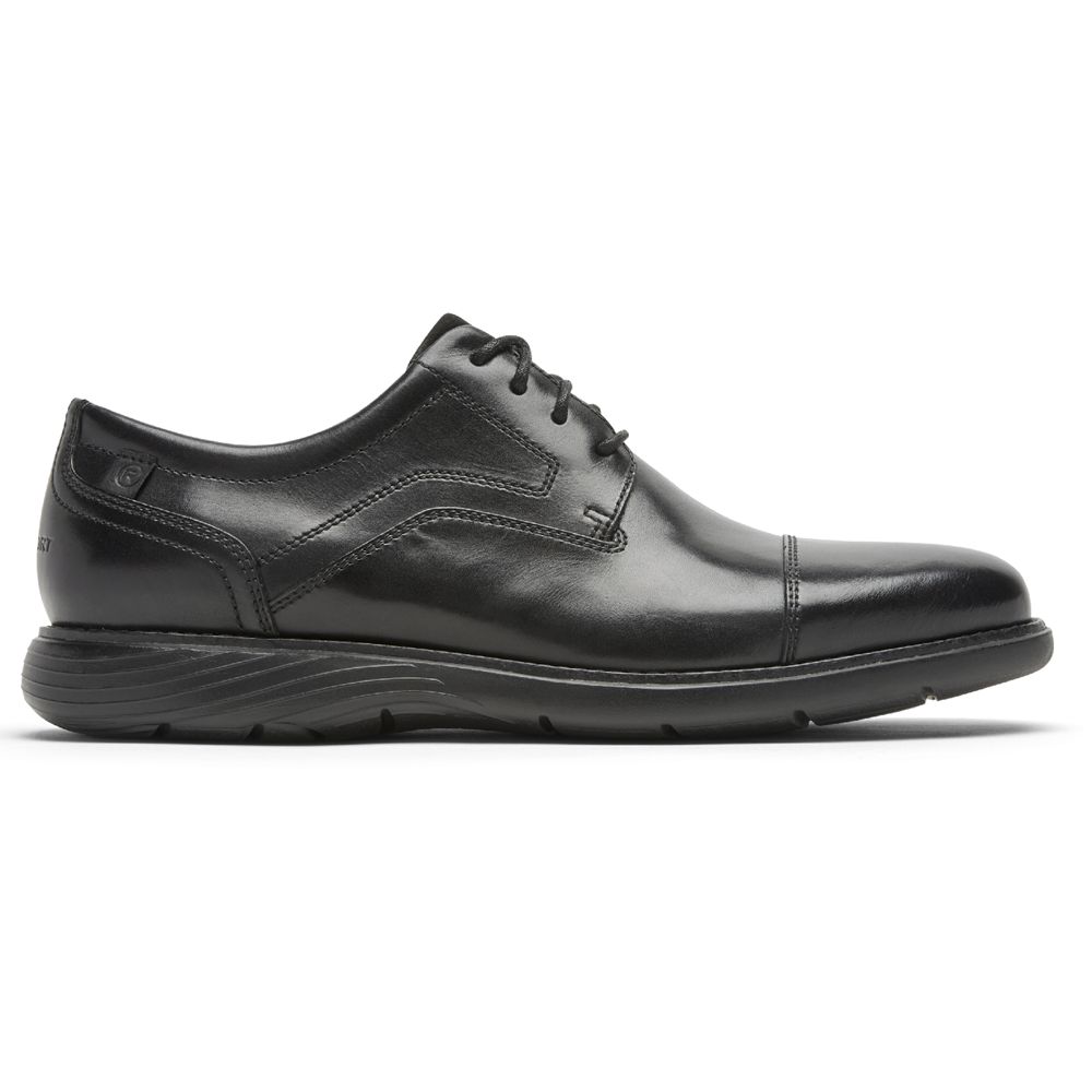 Pantofi Oxford Barbati Rockport Garett Cap Toe Negrii - Romania 3049-BJENO